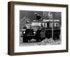 Queen Elizabeth II Looks on as Prince Edward Plays on the Roof of Their Land Rover-null-Framed Photographic Print