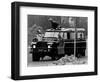 Queen Elizabeth II Looks on as Prince Edward Plays on the Roof of Their Land Rover-null-Framed Photographic Print