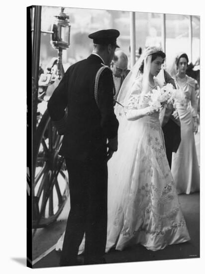 Queen Elizabeth II Marries the Duke of Edinburgh-null-Stretched Canvas