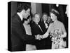 Queen Elizabeth II meeting Tom Jones-Associated Newspapers-Stretched Canvas