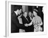 Queen Elizabeth II meeting Tom Jones-Associated Newspapers-Framed Photo