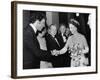 Queen Elizabeth II meeting Tom Jones-Associated Newspapers-Framed Photo