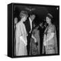 Queen Elizabeth II Meets Actor Bill Travers and Actress Virginia Mckenna at Royal Film Show-null-Framed Stretched Canvas