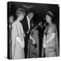Queen Elizabeth II Meets Actor Bill Travers and Actress Virginia Mckenna at Royal Film Show-null-Stretched Canvas