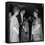 Queen Elizabeth II Meets Actor Bill Travers and Actress Virginia Mckenna at Royal Film Show-null-Framed Stretched Canvas