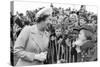 Queen Elizabeth II meets  cub scouts in Greenwich-Associated Newspapers-Stretched Canvas