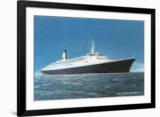 Queen Elizabeth II, Ocean Liner-null-Framed Art Print