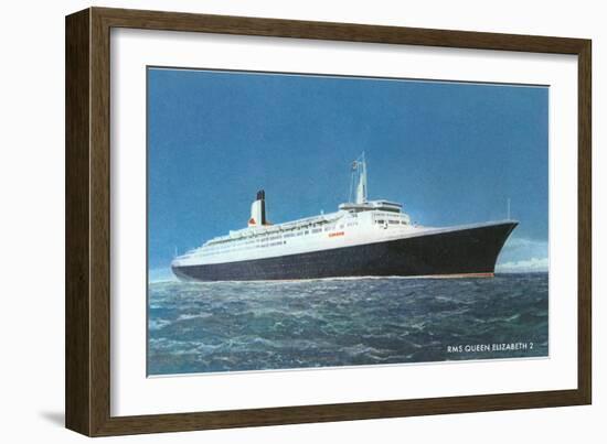 Queen Elizabeth II, Ocean Liner-null-Framed Art Print