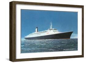 Queen Elizabeth II, Ocean Liner-null-Framed Art Print