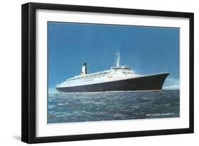 Queen Elizabeth II, Ocean Liner-null-Framed Art Print