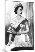 Queen Elizabeth II of England (Daughter of Georgevi) Here in 1952-null-Mounted Photo