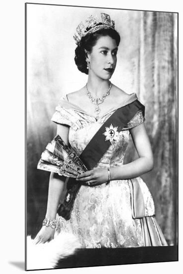 Queen Elizabeth II of England (Daughter of Georgevi) Here in 1952-null-Mounted Photo