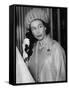 Queen Elizabeth II on the telephone-Associated Newspapers-Framed Stretched Canvas