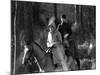 Queen Elizabeth II Out Riding with Prince Edward on New Year's Day 1980-null-Mounted Photographic Print