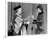 Queen Elizabeth II presents her mother with the degree of Honorary Doctorate of Music-Associated Newspapers-Framed Photo