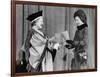 Queen Elizabeth II presents her mother with the degree of Honorary Doctorate of Music-Associated Newspapers-Framed Photo