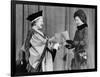 Queen Elizabeth II presents her mother with the degree of Honorary Doctorate of Music-Associated Newspapers-Framed Photo