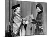 Queen Elizabeth II presents her mother with the degree of Honorary Doctorate of Music-Associated Newspapers-Mounted Photo