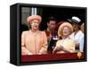 Queen Elizabeth II, Prince Charles and Princess Diana at Buckingham Palace-null-Framed Stretched Canvas