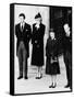 Queen Elizabeth II Prince Philip Princess Diana and Prince Charles at Duchess of Windsor Funeral-null-Framed Stretched Canvas