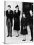 Queen Elizabeth II Prince Philip Princess Diana and Prince Charles at Duchess of Windsor Funeral-null-Stretched Canvas