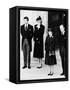 Queen Elizabeth II Prince Philip Princess Diana and Prince Charles at Duchess of Windsor Funeral-null-Framed Stretched Canvas