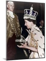 Queen Elizabeth II Returning to Buckingham Palace after Her Coronation, 1953-null-Mounted Giclee Print
