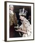 Queen Elizabeth II Returning to Buckingham Palace after Her Coronation, 1953-null-Framed Giclee Print