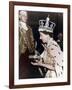 Queen Elizabeth II Returning to Buckingham Palace after Her Coronation, 1953-null-Framed Giclee Print