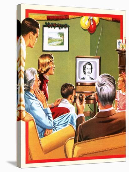 Queen Elizabeth Ii's First Christmas Tv Broadcast-John Keay-Stretched Canvas