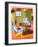 Queen Elizabeth Ii's First Christmas Tv Broadcast-John Keay-Framed Giclee Print