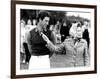 Queen Elizabeth II Shows Prince Charles Sign at a Polo Match at Windsor Great Park Points Finger-null-Framed Photographic Print