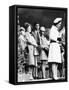 Queen Elizabeth II Standing with Her Children Prince Charles, Princess Anne and Prince Andrew-null-Framed Stretched Canvas