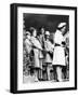 Queen Elizabeth II Standing with Her Children Prince Charles, Princess Anne and Prince Andrew-null-Framed Photographic Print