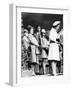 Queen Elizabeth II Standing with Her Children Prince Charles, Princess Anne and Prince Andrew-null-Framed Photographic Print
