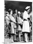 Queen Elizabeth II Standing with Her Children Prince Charles, Princess Anne and Prince Andrew-null-Mounted Photographic Print