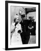 Queen Elizabeth II Visit Hms Norfolk July 1972 and is Shown Around by Prince Charles-null-Framed Photographic Print