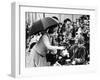 Queen Elizabeth II Visits Essex Receives Model of Prince Charles and Lady Diana For Their Wedding-null-Framed Photographic Print