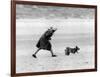 Queen Elizabeth II walking her pet corgis-Associated Newspapers-Framed Photo