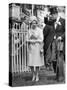 Queen Elizabeth II Walking the Course at Royal Ascot in June 1965-null-Stretched Canvas