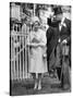 Queen Elizabeth II Walking the Course at Royal Ascot in June 1965-null-Stretched Canvas