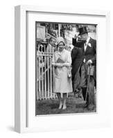 Queen Elizabeth II Walking the Course at Royal Ascot in June 1965-null-Framed Photographic Print