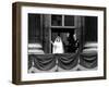 Queen Elizabeth Ii Wedding, the Couple Wave from the Balcony-Associated Newspapers-Framed Photo