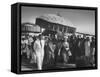 Queen Elizabeth Ii with Kwame Nkrumah During Her Visit to Ghana-null-Framed Stretched Canvas