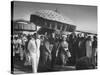 Queen Elizabeth Ii with Kwame Nkrumah During Her Visit to Ghana-null-Stretched Canvas