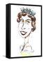 Queen Elizabeth II , young by Neale Osborne-Neale Osborne-Framed Stretched Canvas