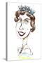 Queen Elizabeth II , young by Neale Osborne-Neale Osborne-Stretched Canvas