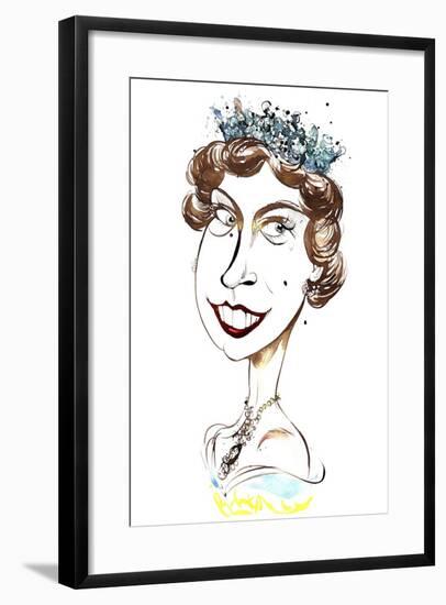 Queen Elizabeth II , young by Neale Osborne-Neale Osborne-Framed Giclee Print