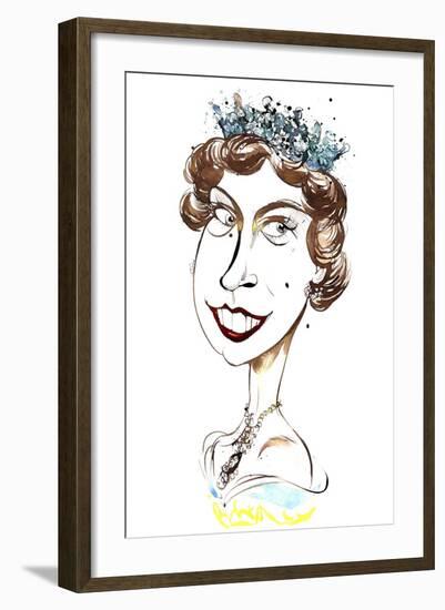 Queen Elizabeth II , young by Neale Osborne-Neale Osborne-Framed Giclee Print