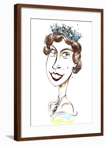 Queen Elizabeth II , young by Neale Osborne-Neale Osborne-Framed Giclee Print